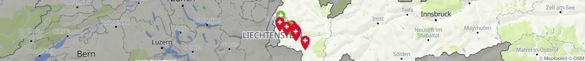 Kartenansicht für Apotheken-Notdienste in der Nähe von Brand (Bludenz, Vorarlberg)